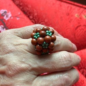 Hand made daisy-like ring